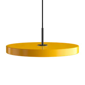 Umage - Pendel m/ sort top - Asteria - Saffron yellow - Medium Ø43 cm